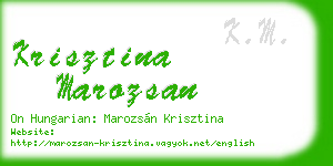 krisztina marozsan business card
