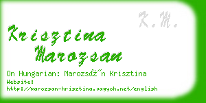 krisztina marozsan business card